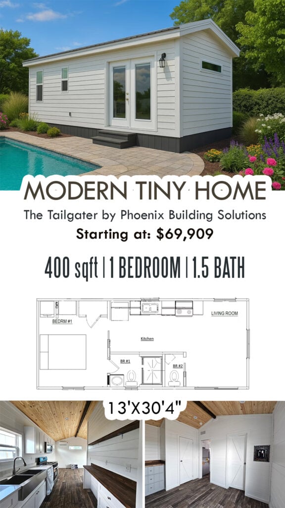 400 sqft 1-bedroom tiny house