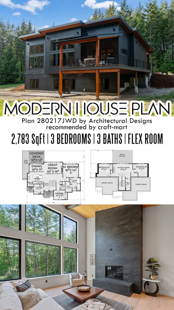 Modern House Plan with Flex Room