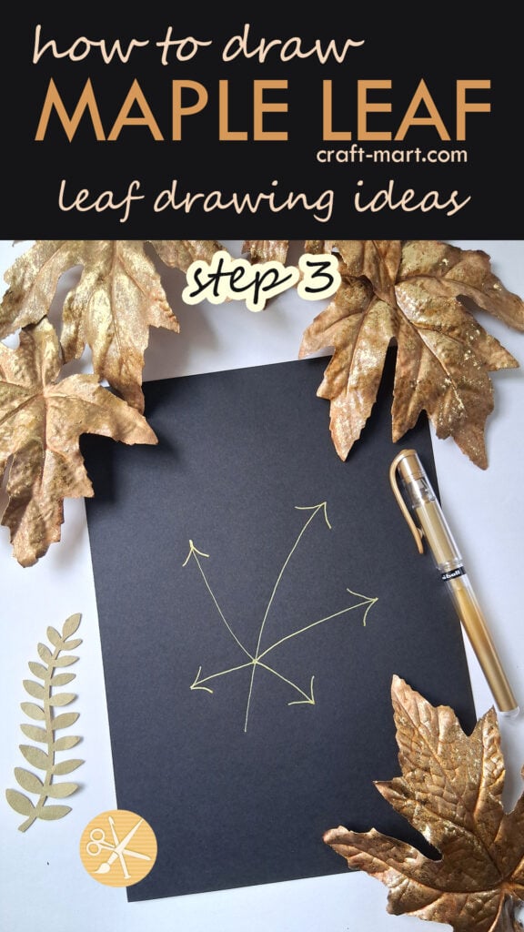 leaf drawing step by step - step 3