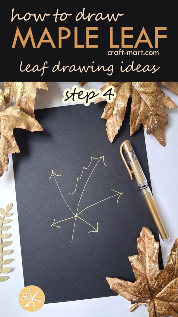 leaf drawing step by step - step 4