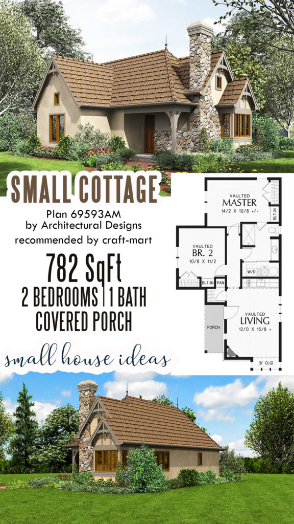Whimsical 2-Bedroom Cottage - 782 Sq Ft