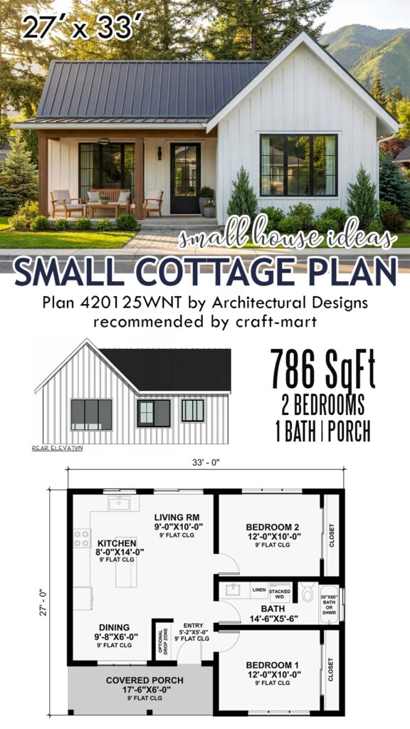 Traditional Cottage - 786 Sq Ft