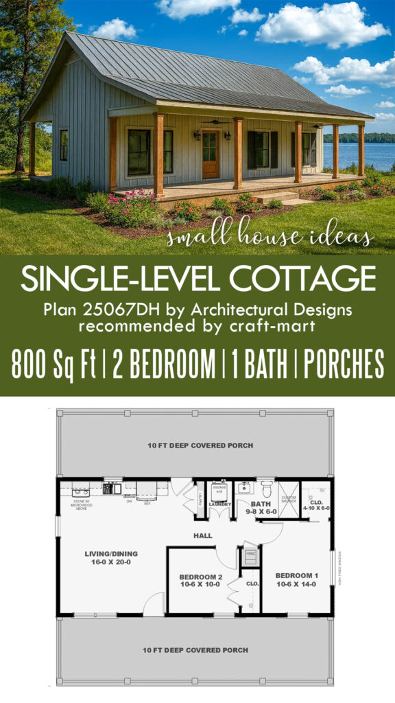 Single-Level Cottage with Porch