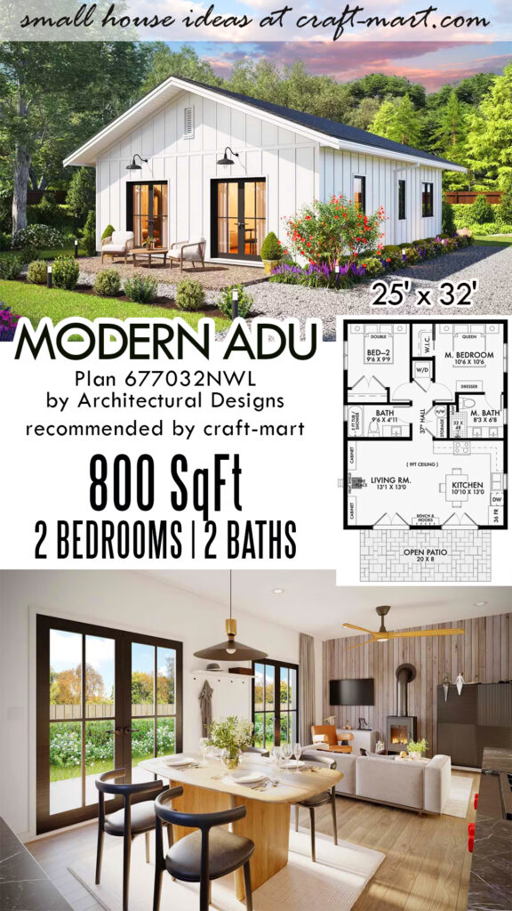 Small Modern Cottage (800 sq ft)