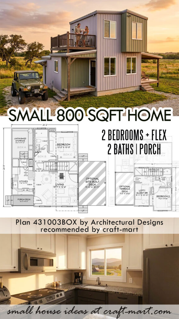 Small House Plan Idea (800 sq ft)