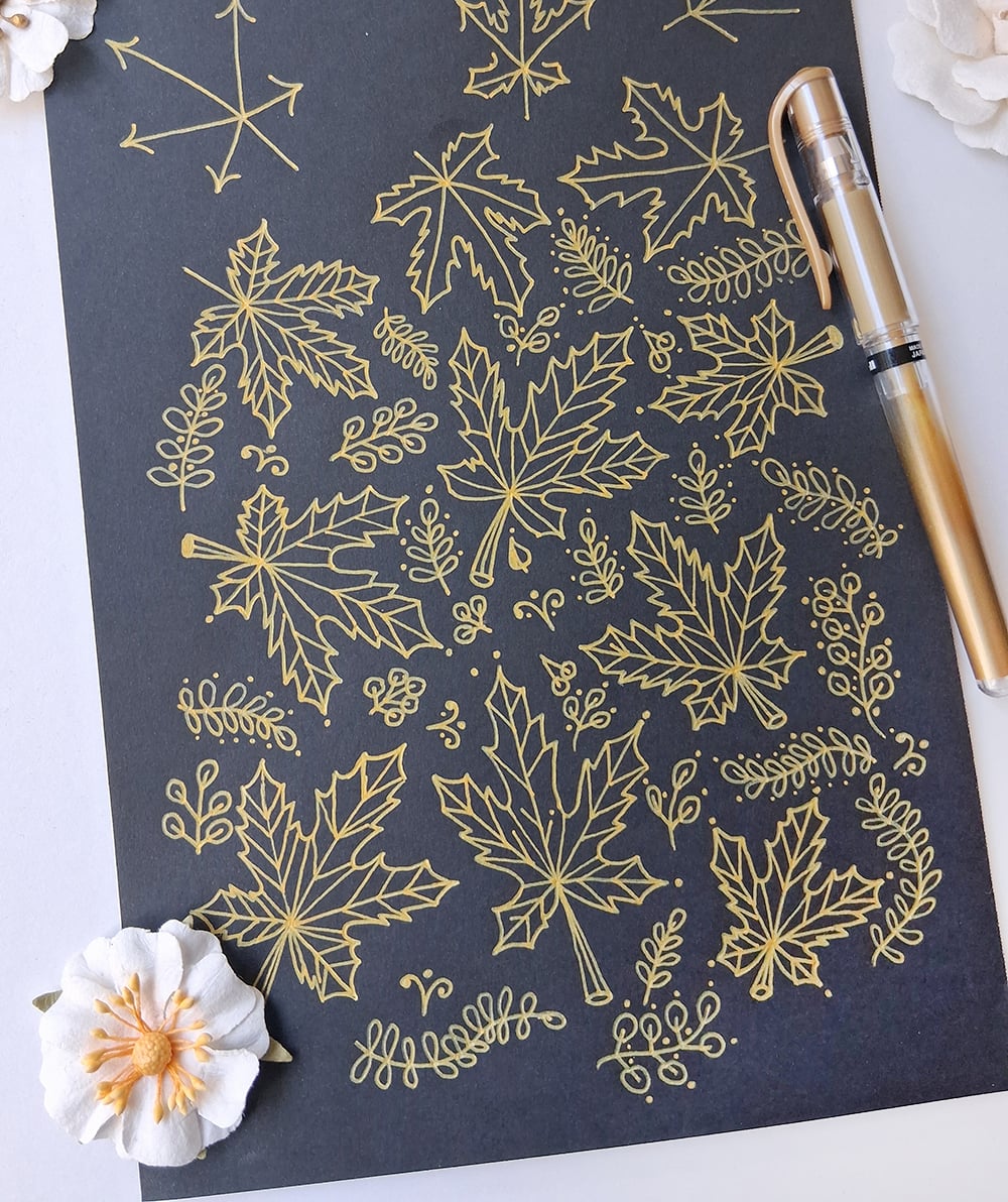 leaf drawing made easy