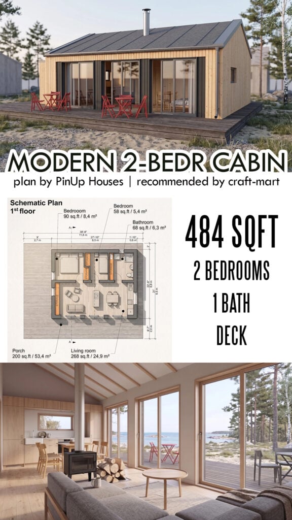 A Modern 2-Bedroom Cabin