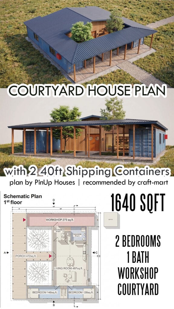 Courtyard Container Home
