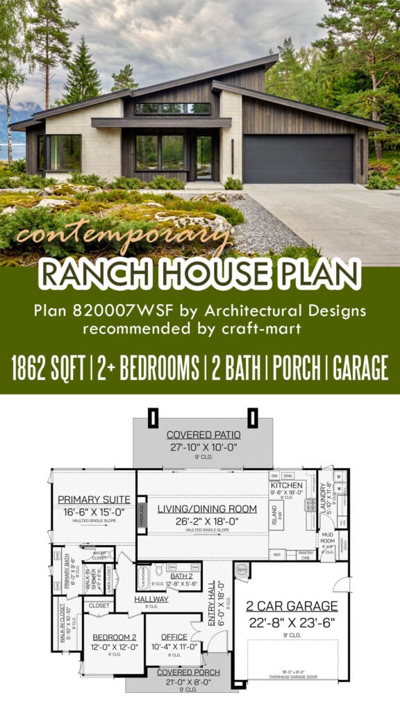 3-Bedroom Ranch House Design