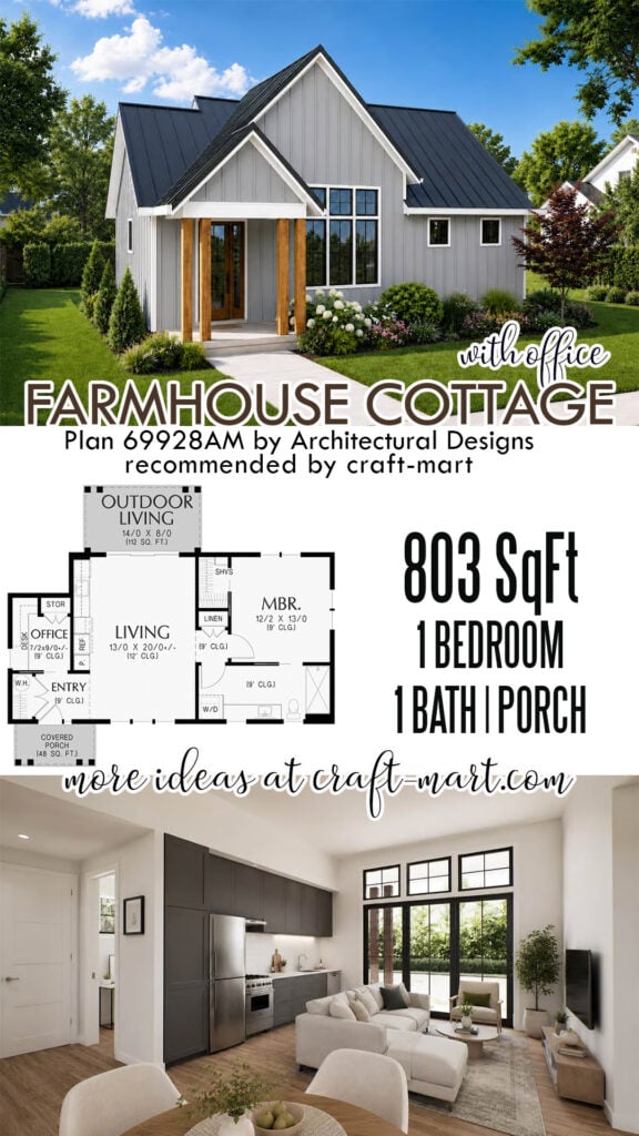 Small Farmhouse Cottage with Office