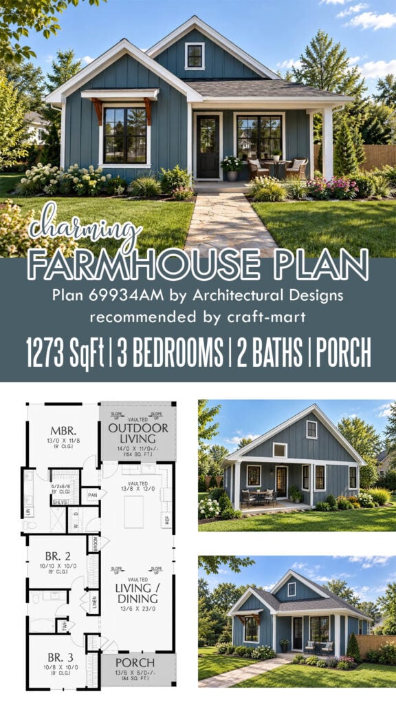Small 3-Bedroom Farmhouse Plan